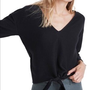 NWOT Madewell Long-sleeve Tie-front Top